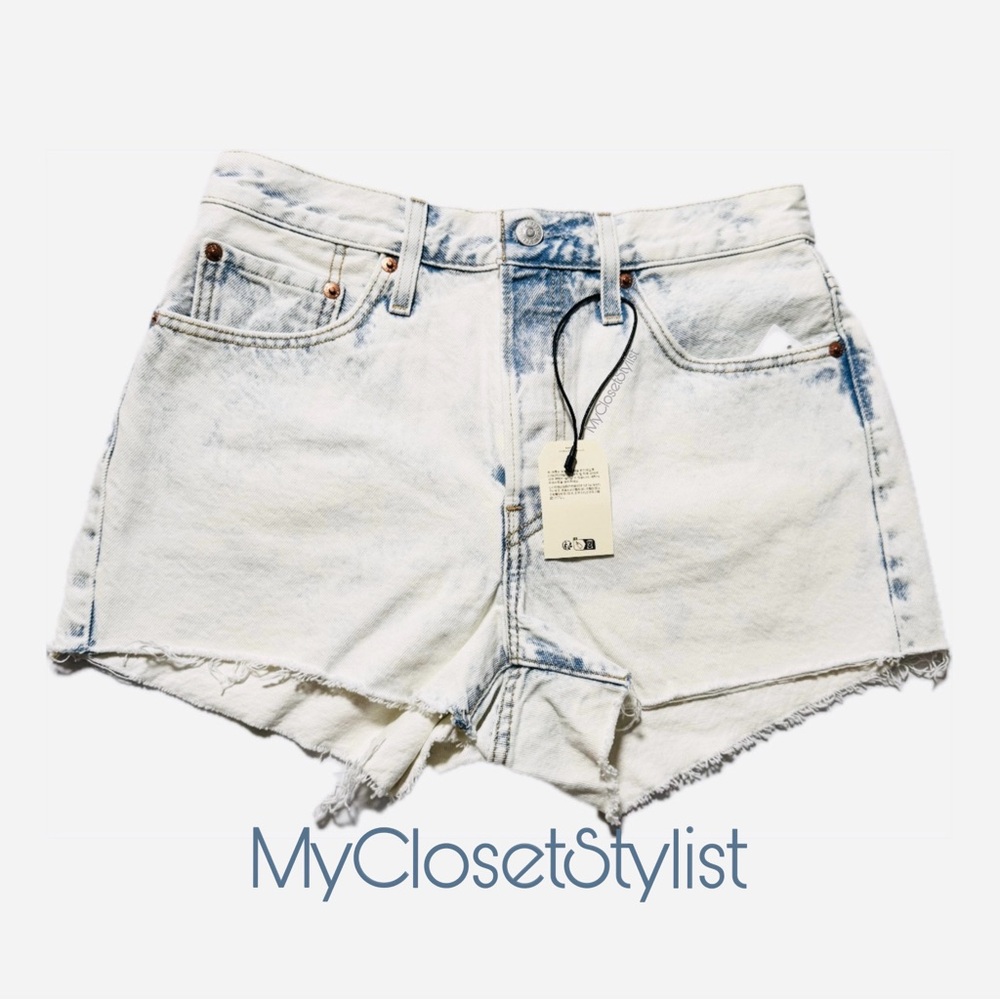 LEVI’S Original 501 High Waisted Signature Premium Urban Shorts 28 NWT! Rare new